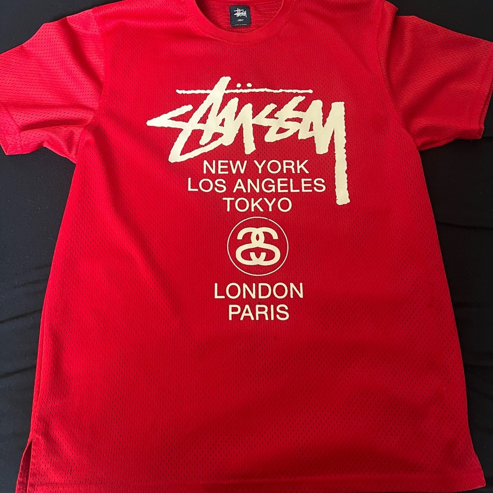 Stussy mesh jersey shirt